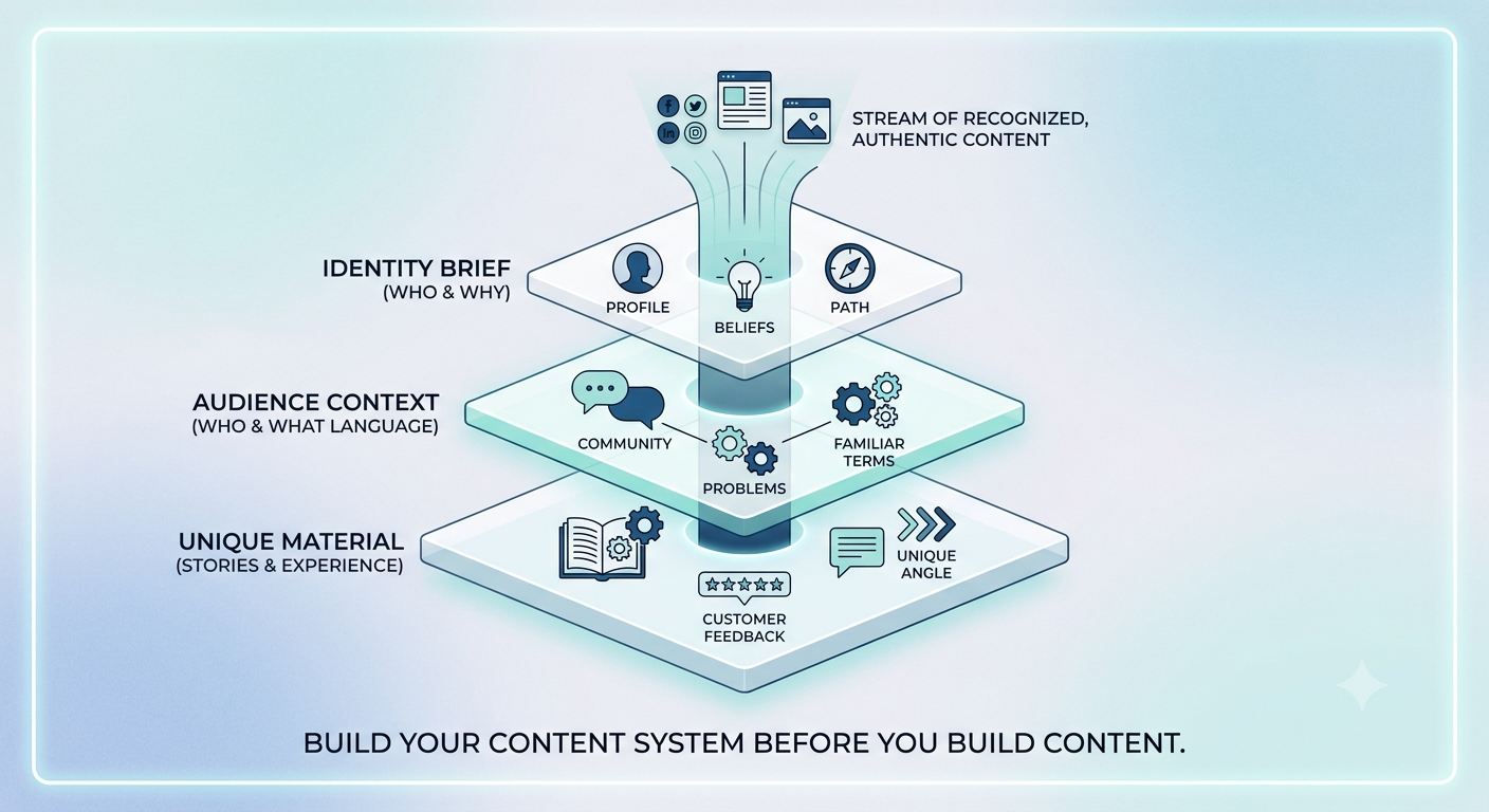 How to build a content system that actually sounds like you